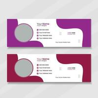 Professional creative modern corporate email signature design and minimalist email signature vector