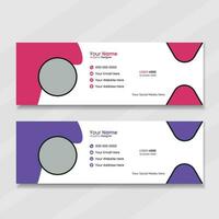 Professional creative modern corporate email signature design and minimalist email signature vector