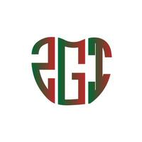 ZGI letter logo creative design. ZGI unique design. vector
