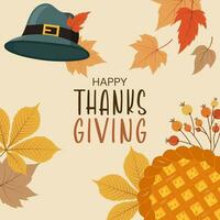 Thanksgiving background with leaves. The background is great for cards, flyers, and advertising poster templates. It is a vector illustration