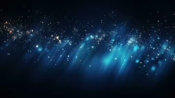 Dark Blue And Glow Particle Abstract Background AI Generated photo