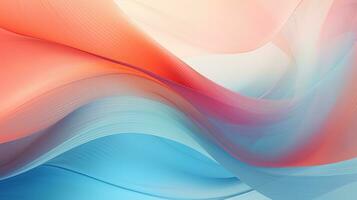 smooth wavy segments made of gossamer silk, intricate details 8K, harmonious waves, vibrant Pastel Silk Abstract Colorful Background AI Generated photo