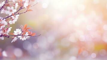 abstract spring background with bokeh AI Generated photo