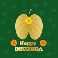 Dussehra greeting card writing Happy Dussehra text vector