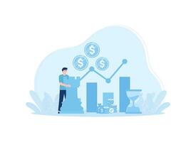 Business strategy concept flat illustration vector