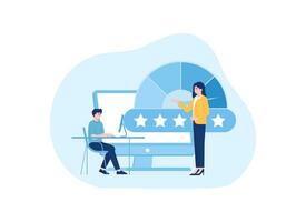 Website speed test concept flat illustration vector