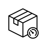 Package weighing, delivery concept icon in line style design isolated on white background. Editable stroke. vector