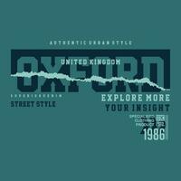 oxford united kingdom lettering graphic, typography design, fashion t shirt, vector illustration