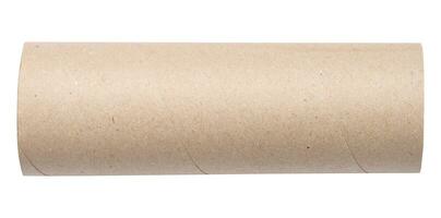 Paper towel tube on white isolated background photo