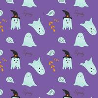 Halloween seamless pattern vector illustration