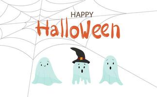 Happy halloween cute vector background