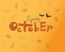 Spooky halloween vector illustration background