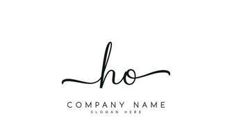 letter ho logo design vector template free vector