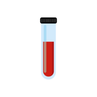 sangue dentro teste tubo ícone. ilustração png