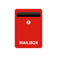 Open mailbox icon. Flat illustration of open mailbox png