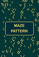 Maze Pattern Modern Cover Design vector