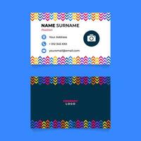 Abstract Geometric Name Card Design for Business or Company vector