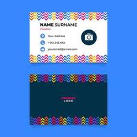 Abstract Geometric Name Card Design for Business or Company vector