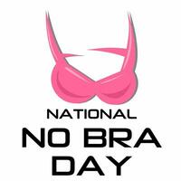 Vector graphic of national no bra day for national no bra day celebration. flat design. Line art design. flyer design. flat illustration. Banner design. 13 October