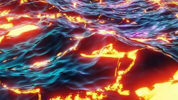 4K Glowing Liquid Loop Animated Background video