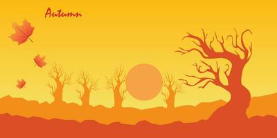 Background design with an autumn theme. vector