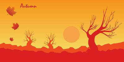 Background design with an autumn theme. vector