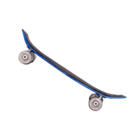 azul skate lado visualizar. aguarela ilustração em transparente fundo. anos 90 e anos 80 mão desenhado Projeto elemento. para camiseta, mochila, tecido, revista, cartão e festa convite projetos. png