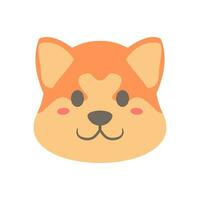 Cute dog animal of face design vector illustration in a flat style
