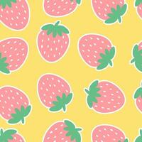 fresas sin costura modelo Fresco Fruta antecedentes textura vector