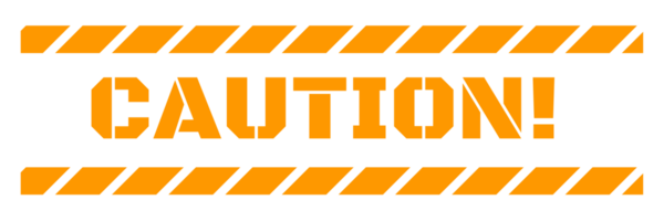 caution on transparent background png