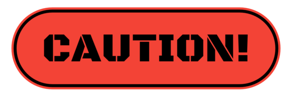 caution on transparent background png