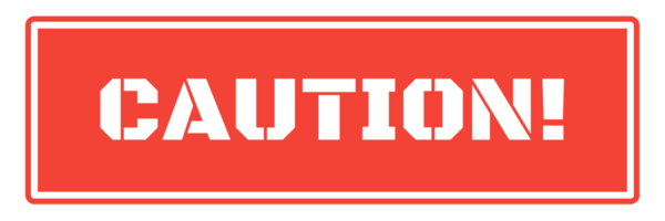 caution on transparent background png