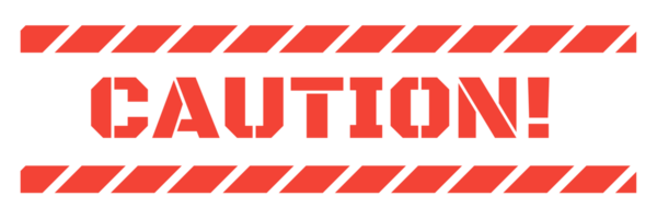 caution on transparent background png