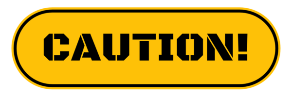 caution on transparent background png