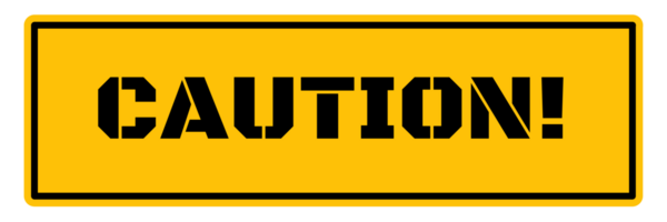 caution on transparent background png