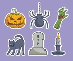 Halloween Sticker Set, Halloween Element Set vector