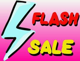 Flash Sale word with blue flash vector