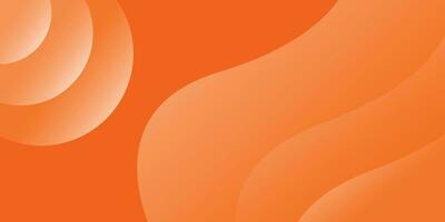 Minimal geometric abstract background. Orange elements with fluid gradient. Dynamic shapes composition. Eps10 vector