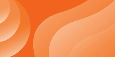 Minimal geometric abstract background. Orange elements with fluid gradient. Dynamic shapes composition. Eps10 vector