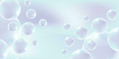 Abstract bubbles background with gradient line and blue color. good for background, banner, or layout vector