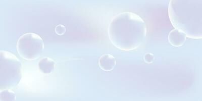 Abstract bubbles background with gradient line and blue color. good for background, banner, or layout vector