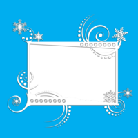 Frame Snowflake Rectangle png