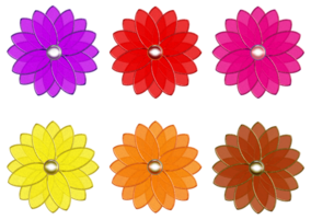 Flower Warm Colors Embellishment png