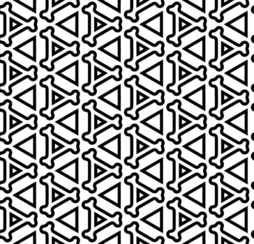 patrón abstracto sin costuras en blanco y negro. fondo y telón de fondo. diseño ornamental en escala de grises. adornos de mosaico. ilustración gráfica vectorial. vector