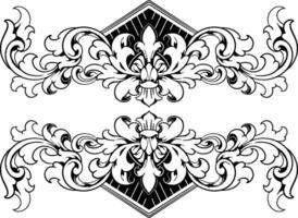 Frame ornament vintage classic element decoration vector