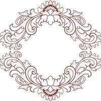 Frame ornament vintage classic element decoration vector