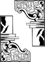 Frame ornament vintage classic element decoration vector
