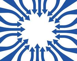 Perspective curved arrow background design vector. vector