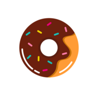 chocolate rosquilla en vistoso vidriar png