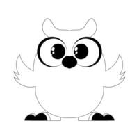 Funny and funny parrot illustration. Coloring style vector